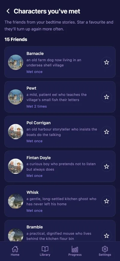 The characters your child has met across past Dreamtime stories